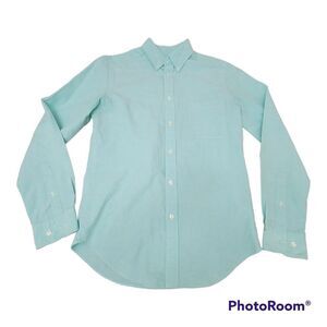 Merona Casual Long Sleeve Button Down Shirt 100% Cotton Baby Blue Men's Size S
